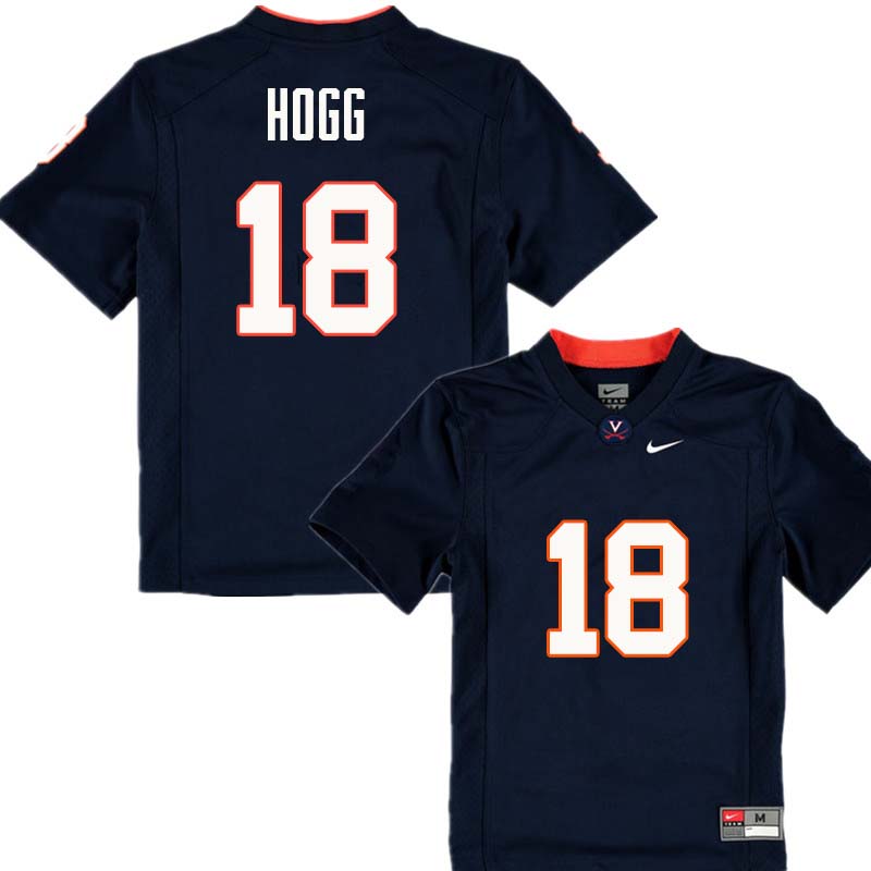 Men #18 Ben Hogg Virginia Cavaliers College Football Jerseys Sale-Navy